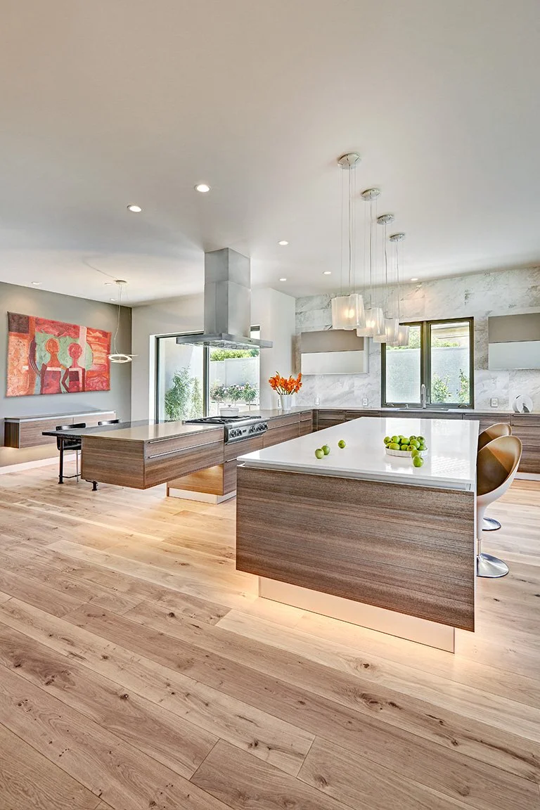 Modern new construction home, European cabinetry, kitchen, large seating island