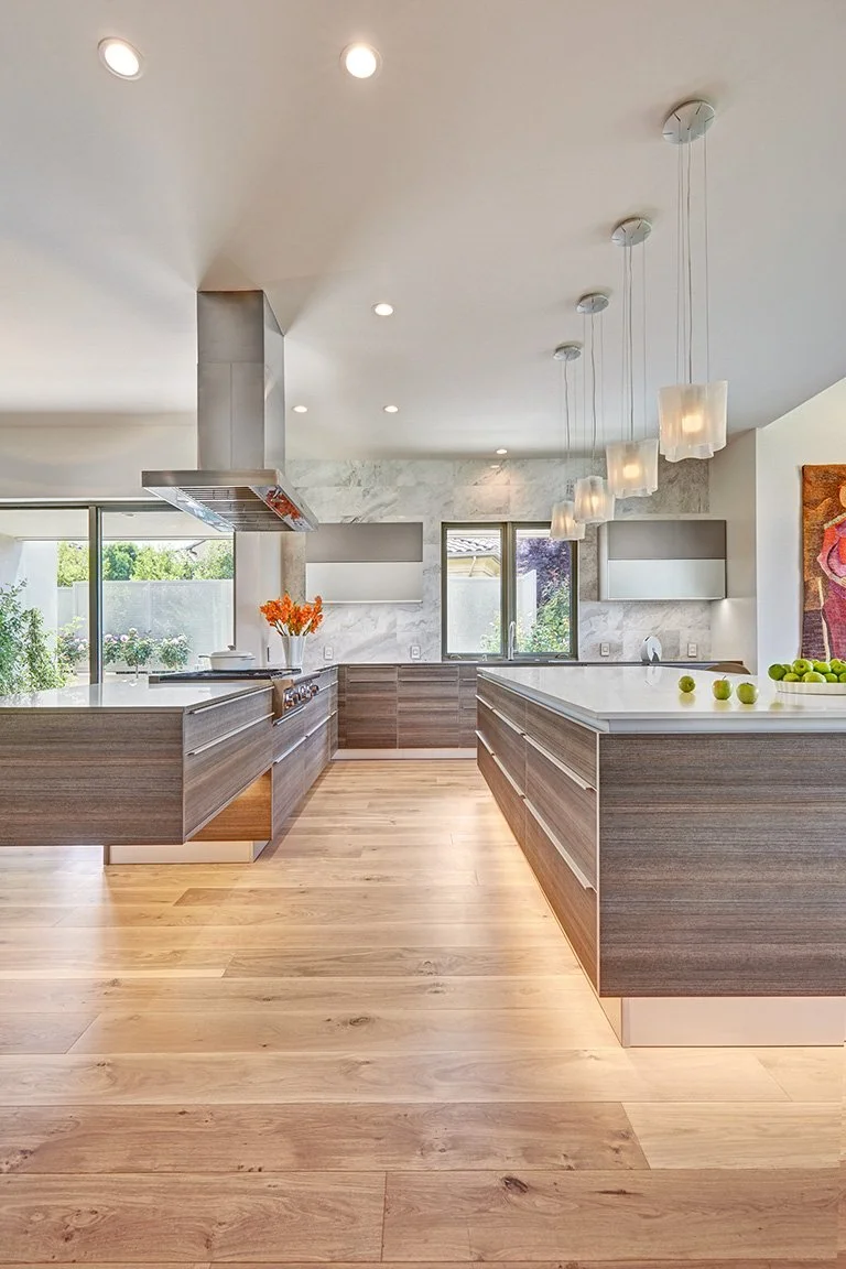 Modern new construction home, European cabinetry, kitchen, large seating island